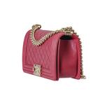What Goes Around Comes Around Chanel Pink Quilted Caviar Medium Boy Bag Crossbody - Thumbnail 2 of 4