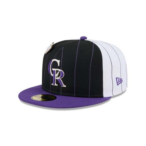 New Era Colorado Rockies Pinstripe 59Fifty Fitted Hat - Primary Image