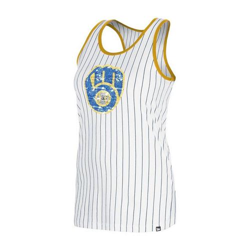 New Era Women's Milwaukee Brewers Pinstripe Tank Top - Primary Image