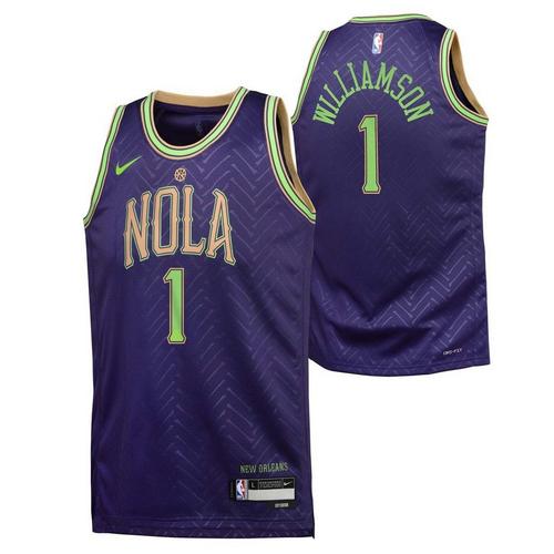 Nike Kids' Boys New Orleans Pelicans Zion Williamson #1 2024 City Edition Jersey - Primary Image