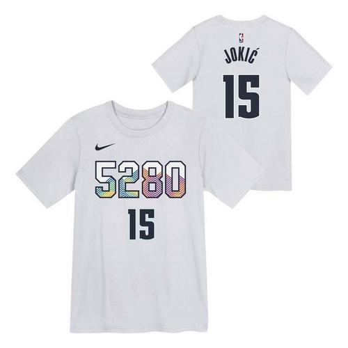 Nike Kids' Denver Nuggets Nikola Jokic #15 2024 City Edition Name & Number T-Shirt - Primary Image