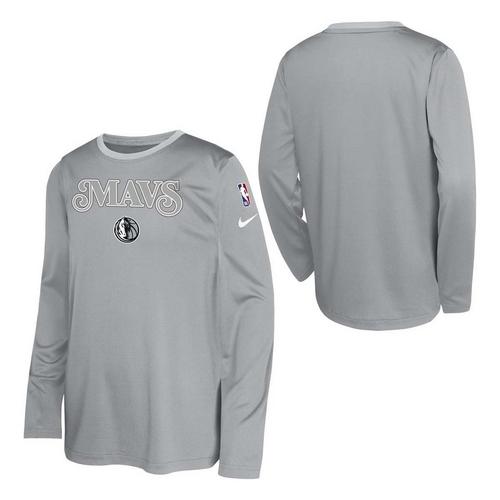 Nike Kids' Dallas Mavericks 2024 City Edition Pregame Long Sleeve T-Shirt - Primary Image