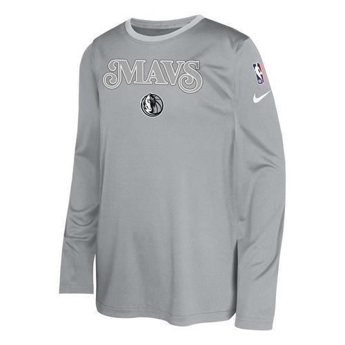 Nike Kids' Dallas Mavericks 2024 City Edition Pregame Long Sleeve T-Shirt - Primary Image