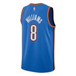 Nike Kids' Boys Oklahoma City Thunder Jalen Williams #8 Icon Edition Swingman Jersey - Thumbnail 2 of 3