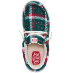 Big Kids' HEYDUDE Wally Confetti Plaid Cozy Shoes - Thumbnail 2 of 5