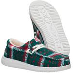 Big Kids' HEYDUDE Wally Confetti Plaid Cozy Shoes - Thumbnail 3 of 5