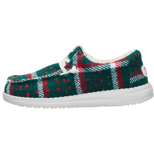 Big Kids' HEYDUDE Wally Confetti Plaid Cozy Shoes - Primary Image