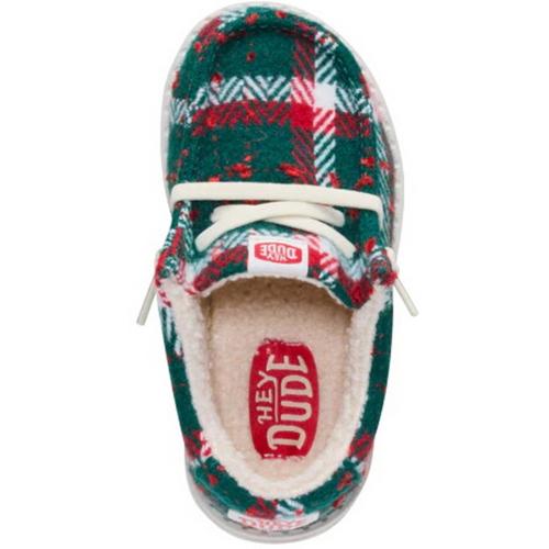 Toddler HEYDUDE Wally Confetti Plaid Cozy Shoes - Primary Image