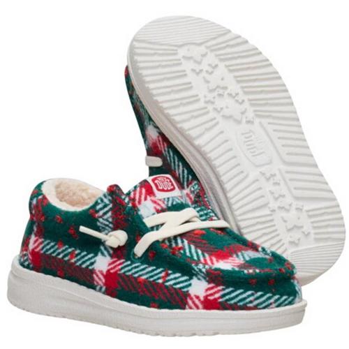 Toddler HEYDUDE Wally Confetti Plaid Cozy Shoes - Primary Image