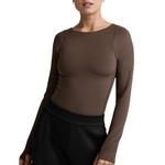 Women's Beyond Yoga Serene Boatneck Bodysuit Long Sleeve Boat Neck Shirt - Thumbnail 1 of 4