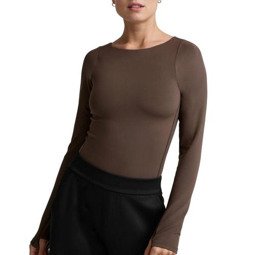 Women's Beyond Yoga Serene Boatneck Bodysuit Long Sleeve Boat Neck Shirt - Primary Image