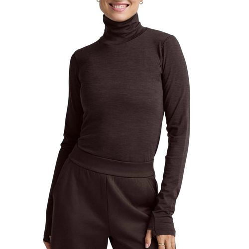 Women's Beyond Yoga LuxeKnit Merino Wool Long Sleeve Turtleneck Shirt - Primary Image