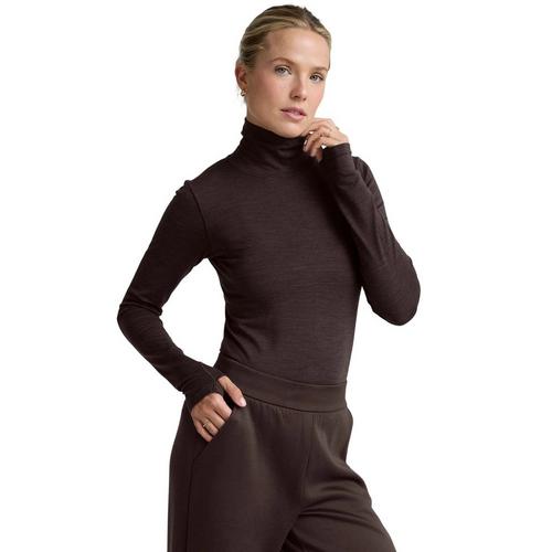 Women's Beyond Yoga LuxeKnit Merino Wool Long Sleeve Turtleneck Shirt - Primary Image