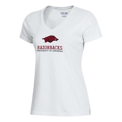 Gear For Sports Women's Arkansas Razorbacks Gear Big Cotton Mia Soft Tee T-Shirt - Primary Image