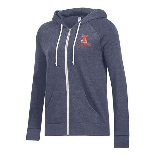Alternative Apparel Women's Illinois Fighting Illini Adrian Full Zip - Primary Image