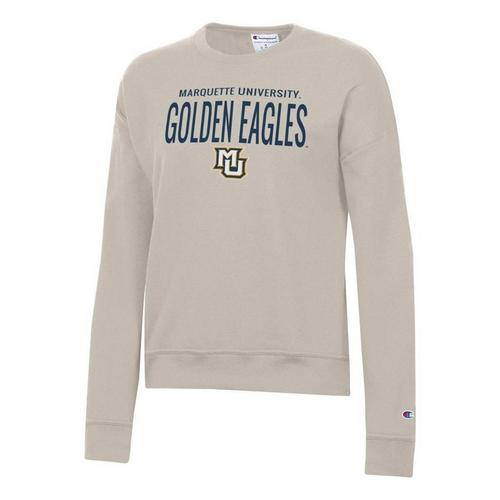 Champion Women's Marquette Golden Eagles Powerblend Fleece Crew - Primary Image