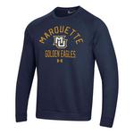 Under Armour Marquette Golden Eagles Arched Logo Rival Fleece Crew - Thumbnail 1 of 2