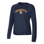 Under Armour Women's Marquette Golden Eagles Arched Rival Fleece Crew - Thumbnail 1 of 2