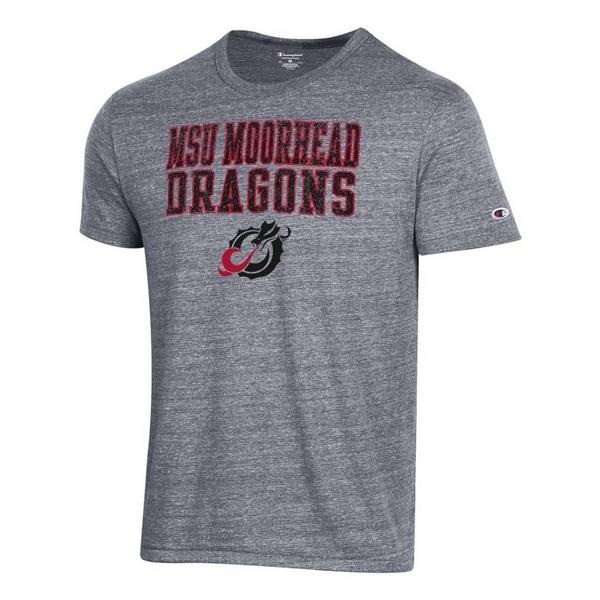 Minnesota State Dragons Champion Ultimate Triblend T-Shirt Small Grey