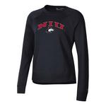 Under Armour Women's Northern Illinois Huskies Arched Rival Fleece Crew - Thumbnail 1 of 2