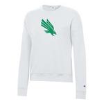 Champion Women's North Texas Mean Green Powerblend Fleece Crew - Thumbnail 1 of 2
