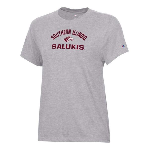 Southern Illinois Salukis Champion Women's Danielle T-Shirt Large Grey