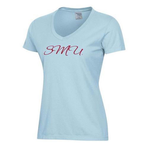Gear For Sports Women's SMU Mustangs Comfort Wash T-Shirt - Primary Image