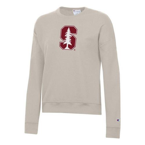 Champion Women's Stanford Cardinal Powerblend Fleece Crew - Primary Image