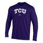 Under Armour TCU Horned Frogs Boxed Performance Cotton Long Sleeve T-Shirt - Thumbnail 1 of 2