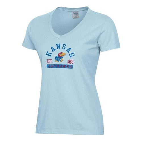 Gear For Sports Women's Kansas Jayhawks Comfort Wash T-Shirt - Primary Image