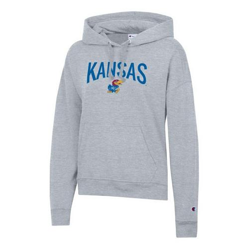 Champion Women's Kansas Jayhawks Powerblend Fleece Hoodie - Primary Image