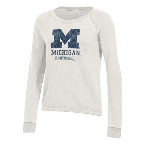 Alternative Apparel Women's Michigan Wolverines Lazy Day Crew - Primary Image