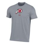Under Armour Utah Utes Logo Performance Cotton T-Shirt - Thumbnail 1 of 2