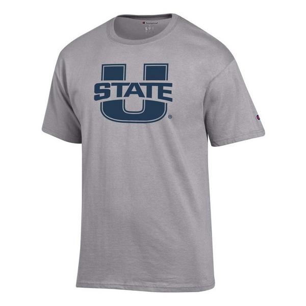 Utah State Aggies Champion Alpha T-Shirt 2XLarge Grey