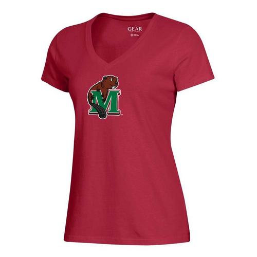 Gear For Sports Women's Minot State Beavers Logo Mia Soft T-Shirt - Primary Image