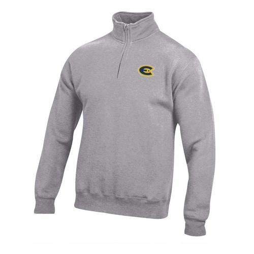 Gear For Sports UW-Eau Claire Blugolds Almond Big Cotton 1/4 Zip - Primary Image