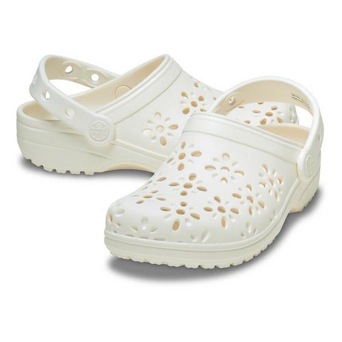 Crocs Classic Floral Cut-Out Clogs - Primary Image