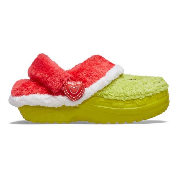 Big Kids' Crocs The Grinch Classic Lined Clogs