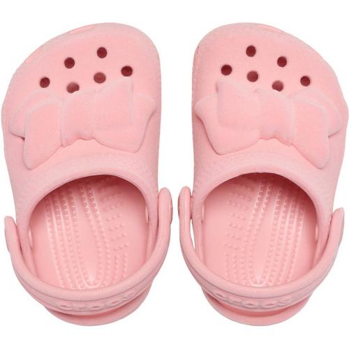 Little Kids' Crocs Littles Velvet Bow Clogs - Primary Image