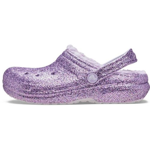 Little Kids' Crocs Classic Lined Chunky Glitter Clogs - Primary Image