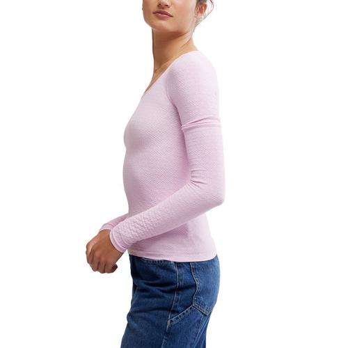 Women's Free People Love Letter Long Sleeve Scoop Neck Shirt - Primary Image