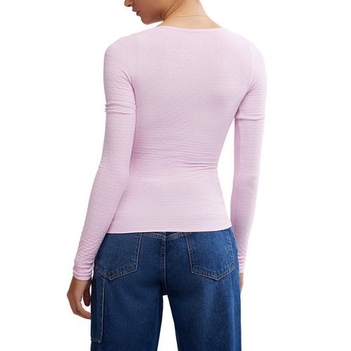 Women's Free People Love Letter Long Sleeve Scoop Neck Shirt - Primary Image