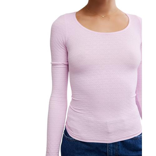 Women's Free People Love Letter Long Sleeve Scoop Neck Shirt - Primary Image