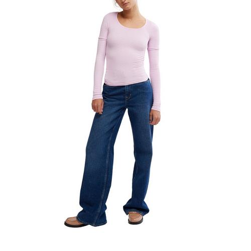 Women's Free People Love Letter Long Sleeve Scoop Neck Shirt - Primary Image