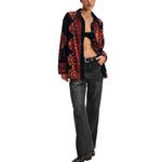 Women's Free People We The Free One Night Velvet Long Sleeve Button Up Shirt - Thumbnail 1 of 3