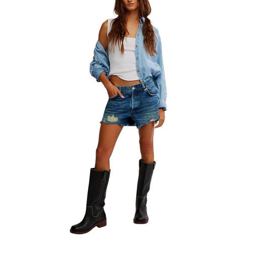 Women's Free People We The Free Now Or Never Jean Shorts - Primary Image