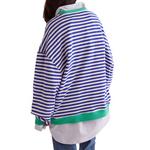 Women's Free People Classic Striped Oversized Crewneck Sweatshirt - Thumbnail 2 of 3
