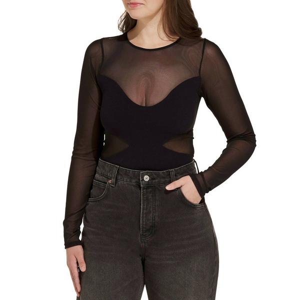 Women's Free People All An Illusion Bodysuit M/L Black