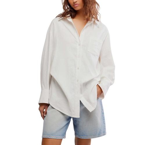 Women's Free People Sabine Articulated Long Sleeve Button Up Shirt - Primary Image