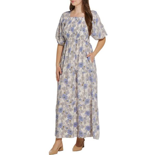Women's Mikarose The Indigo Maxi Dress Medium Cloud Burst